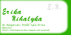 erika mihalyka business card